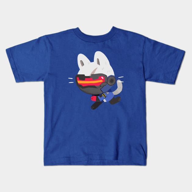 Meowverwatch - I've got you in my sights! Kids T-Shirt by giraffalope